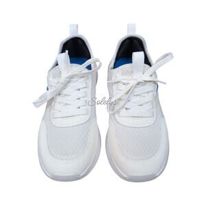 Vessi Pacific Womens 7 White Waterproof DymaTex Knit Lace Up Lightweight Sneaker